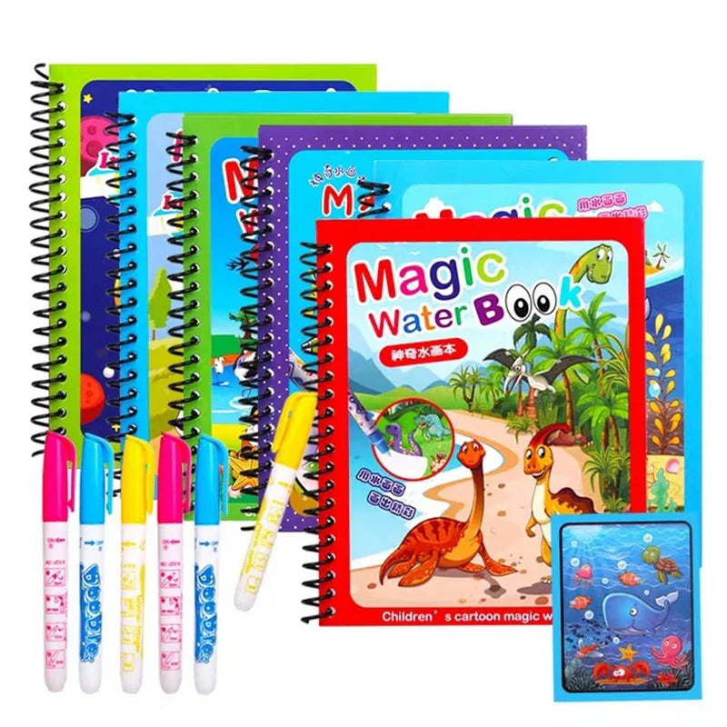 Livre de coloriage magique à l’eau – Réutilisable