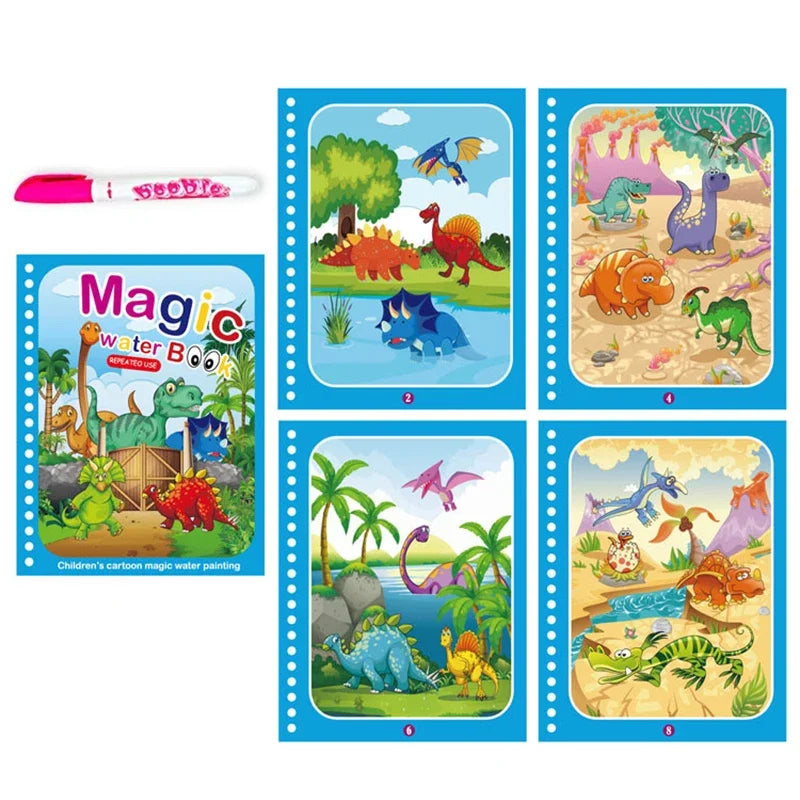 Livre de coloriage magique à l’eau – Réutilisable