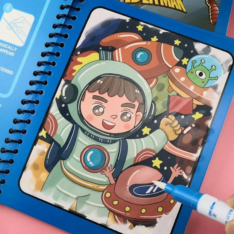 Livre de coloriage magique à l’eau – Réutilisable